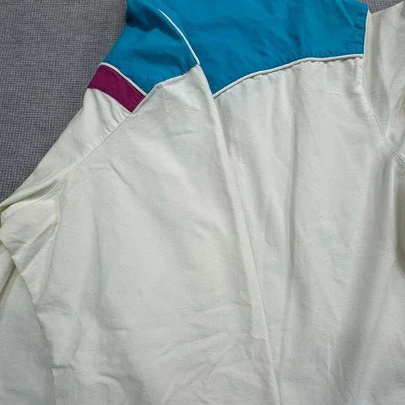 Vintage The San Angelo Collection 80s Western Shirt Mens 48 Multicolor Cotton - Picture 7 of 15